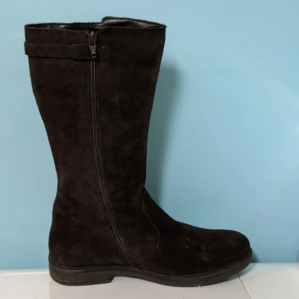 Lands' End Dark Brown Leather Tall Boots Size 7